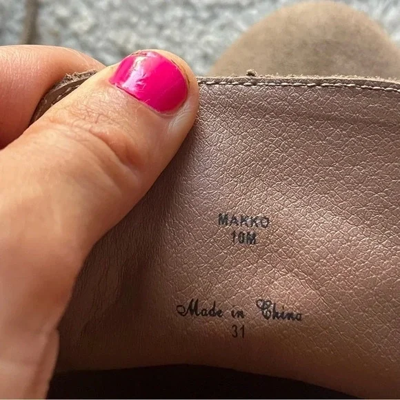 Donald J Pliner Makko bootie ankle boots lace up chunky wedge brown taupe 10 - Picture 7 of 15